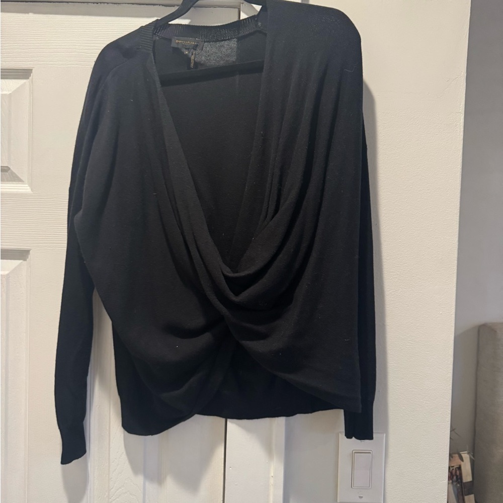 Donna Karan Midnight Black Knit Top